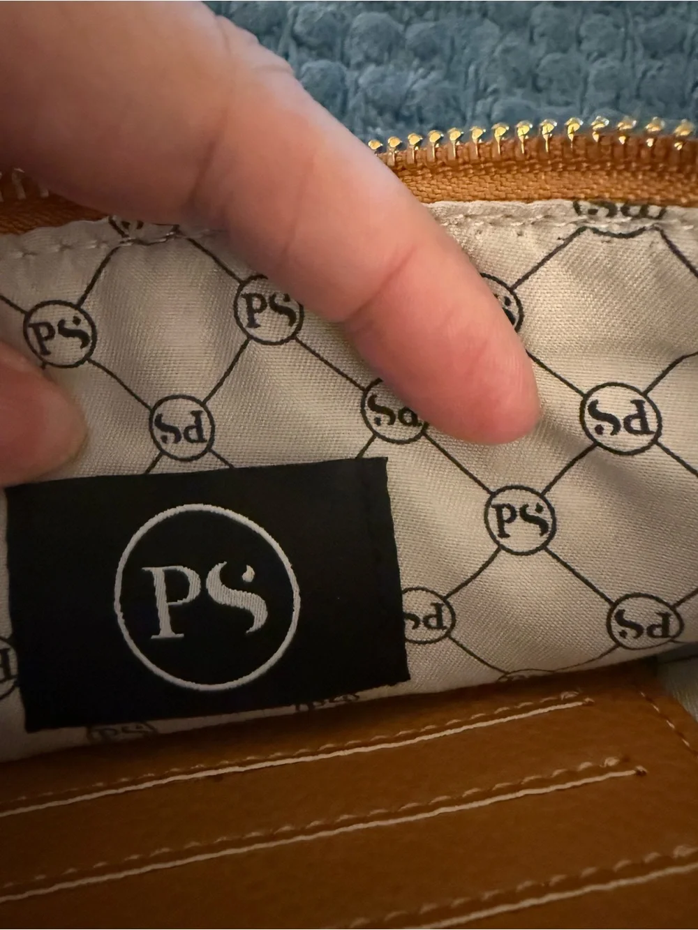 Pretty simple Woven Check Wristlet Clutch in Tan and Cream
